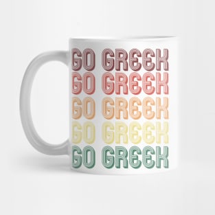 Retro Go Greek! Mug